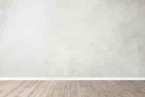 Gratis foto lege kamer grijze muur kamer met houten vloer