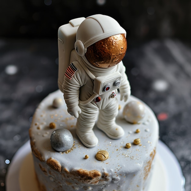 Gratis foto lekker astronaut 3d taart.