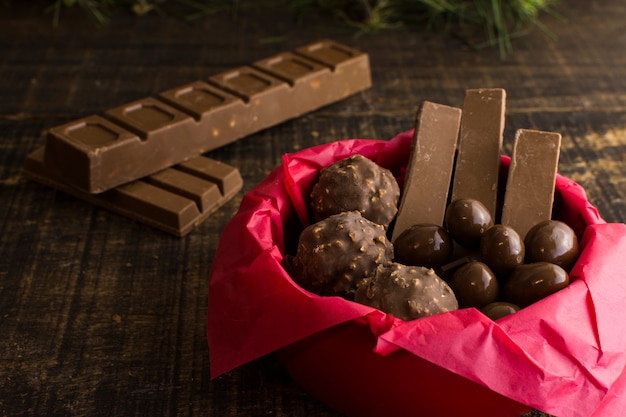 Gratis foto lekkere chocolade-compositie