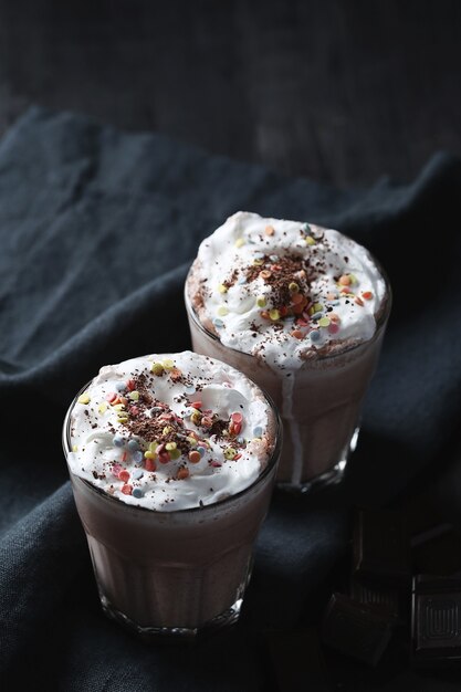 Lekkere chocolademilkshakes.