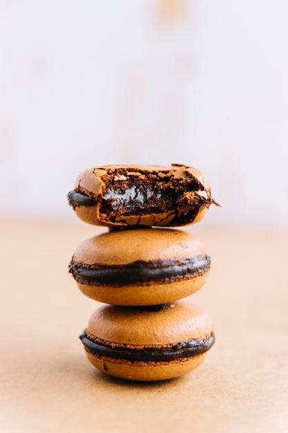 Lekkere koekjes met chocolade vulling