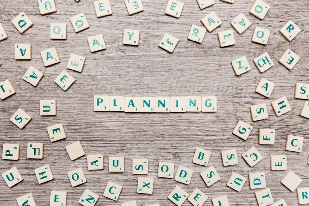 Letters die de woordplanning vormen