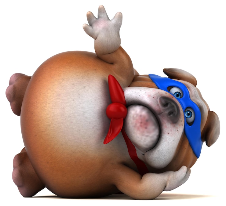 Gratis Foto leuke 3d cartoon illustratie van een hond superheld