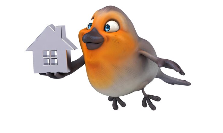 Gratis Foto leuke 3d cartoon vogel illustratie