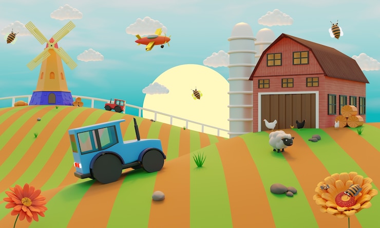 Gratis Foto leuke cartoon achtergrond voor kinderen