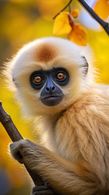 Gratis foto leuke gibbon in de natuur