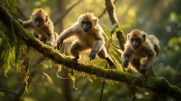 Gratis foto leuke gibbon in de natuur