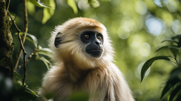 Gratis foto leuke gibbon in de natuur