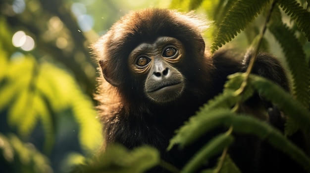 Gratis foto leuke gibbon in de natuur