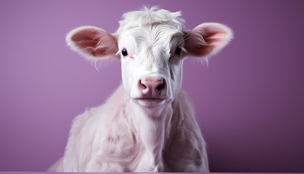 Gratis foto leuke koeien grazen in een kleine landelijke weide gegenereerd door kunstmatige intelligentie
