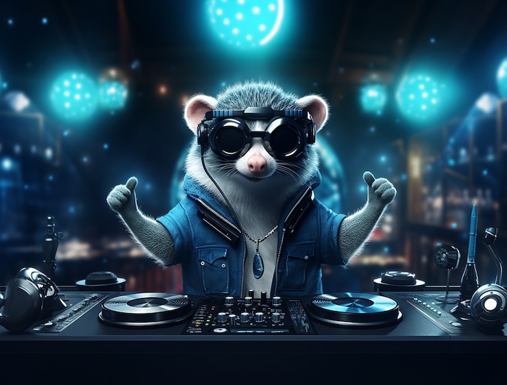 Gratis Foto leuke opossum die kleren draagt.
