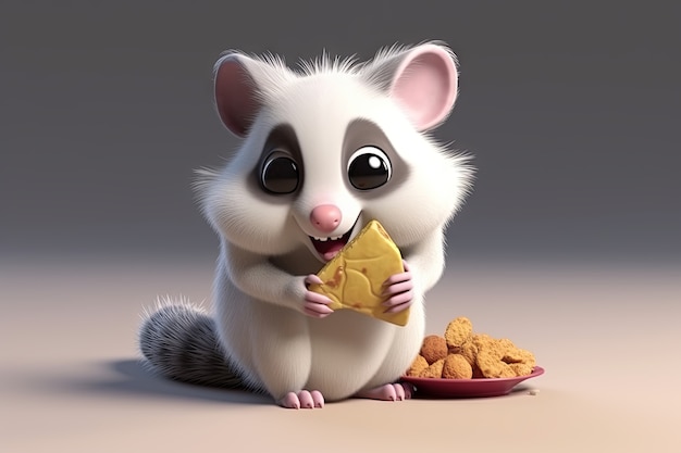 Leuke possum met lekker eten.