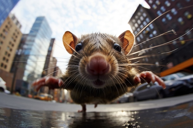 Leuke rat in de stad