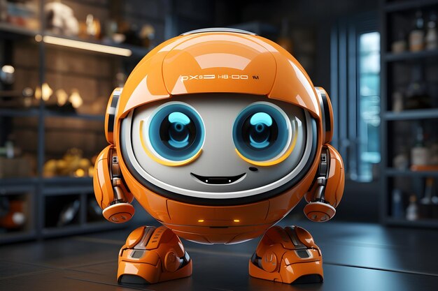 leuke ronde robot personage