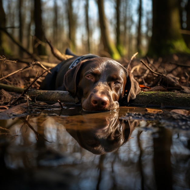 Leuke slapende hond gegenereerd