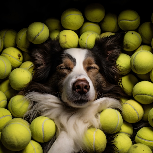 Gratis foto leuke slapende hond gegenereerd