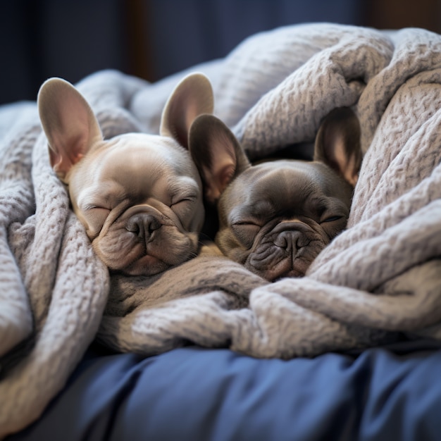 Gratis foto leuke slapende hond gegenereerd