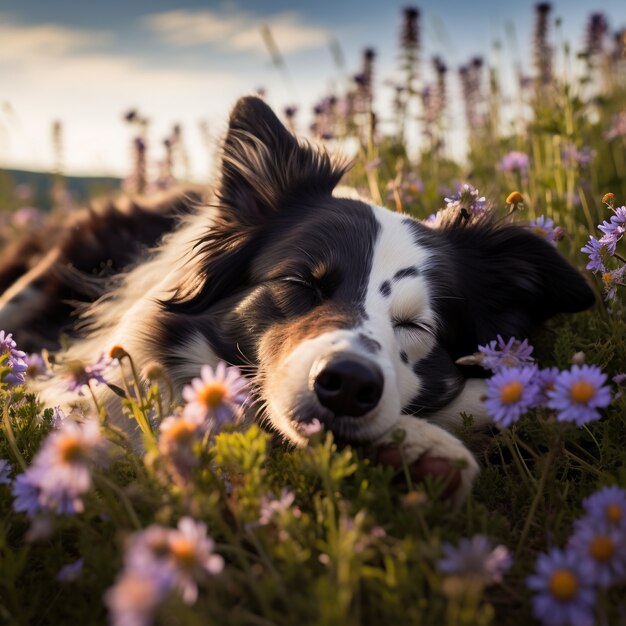 Leuke slapende hond gegenereerd