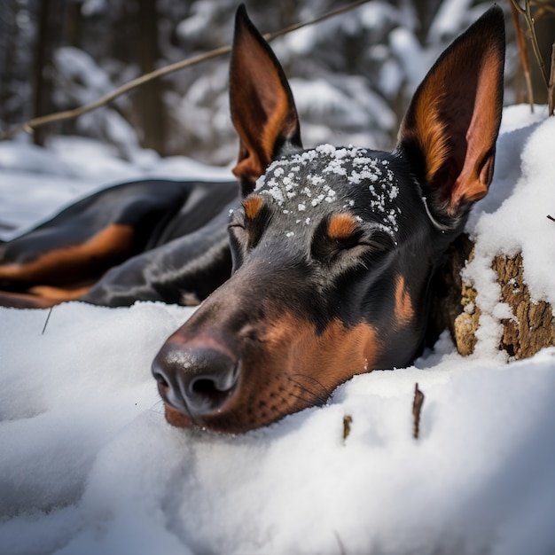 Gratis foto leuke slapende hond gegenereerd