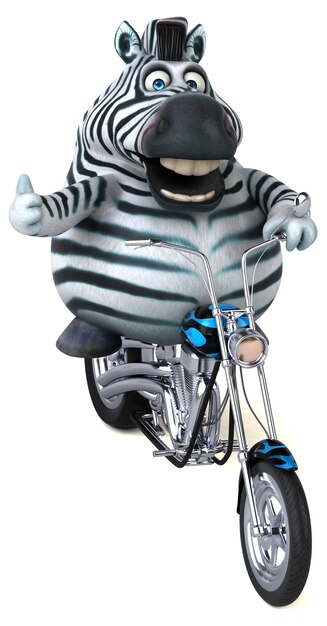 Leuke zebra - 3D illustratie