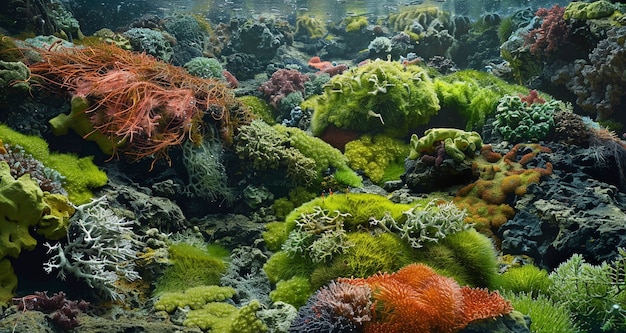 Gratis foto levende kleuren planten in de natuurlijke omgeving