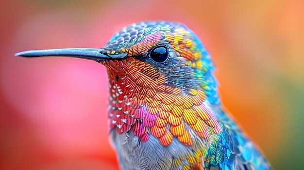Levendig gekleurde kolibrie in natuurlijke omgeving