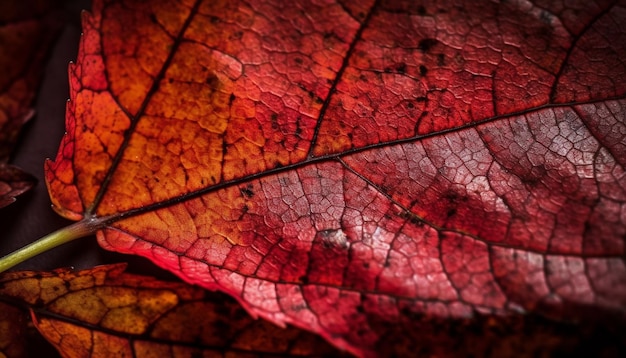 Levendig herfstblad close-up schoonheid in de natuur gegenereerd door AI