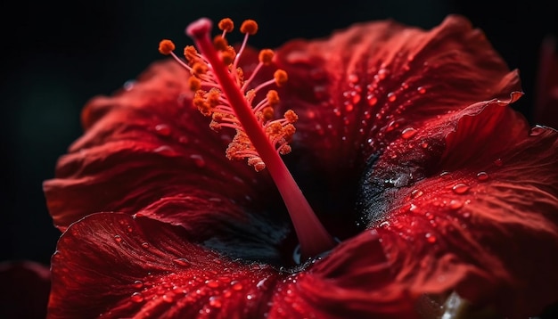 Gratis foto levendige gerbera madeliefje nat met dauw een geschenk van liefde gegenereerd door ai