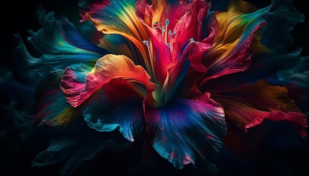 Levendige kleuren van de natuur abstracte schoonheid gegenereerd door ai