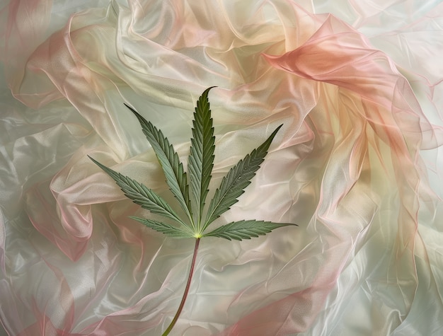 Gratis foto levendige marihuanaplantbladeren met levendige groene kleuren