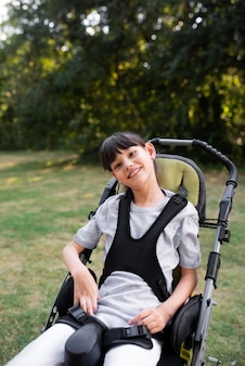 Levensstijl van kind in rolstoel