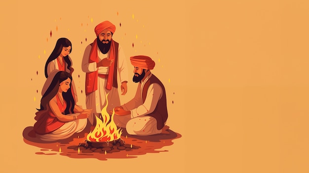 Gratis foto lohri-viering in india