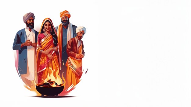 Gratis foto lohri-viering in india