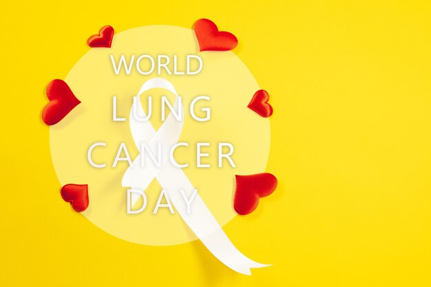 longkankerlint, wit lint, een symbool van de strijd tegen longkanker