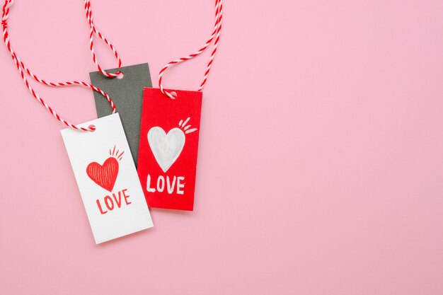Love concept tags met kopie ruimte