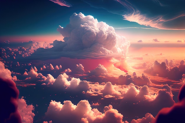 Gratis foto lucht boven de wolken filmische wolken wallpaper 3