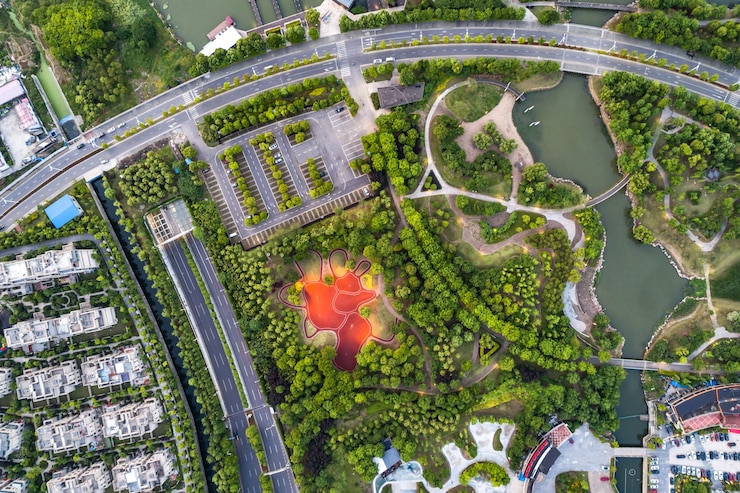 Gratis Foto luchtfoto park