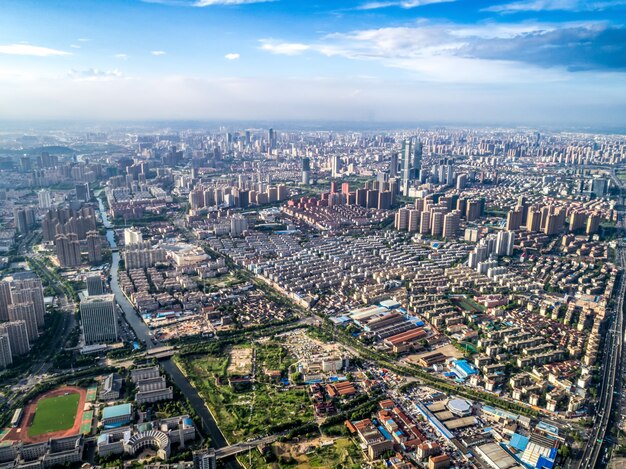 Luchtfoto van Chinese stad