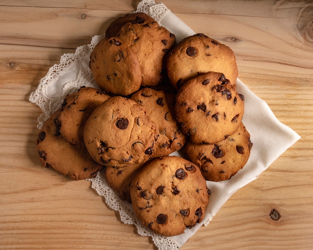 Gratis foto luchtfoto van cookies