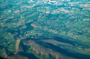 Gratis foto luchtfoto van de black mountains, wales