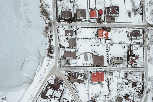 Luchtfoto van dorp