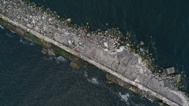 Gratis foto luchtfoto van een pier