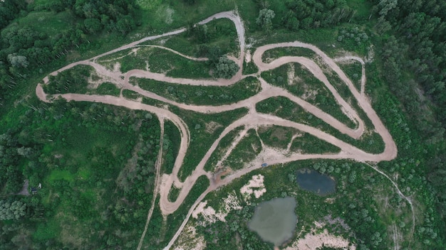 Luchtfoto van een track