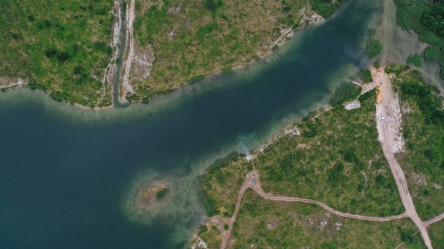 Luchtfoto van het meer