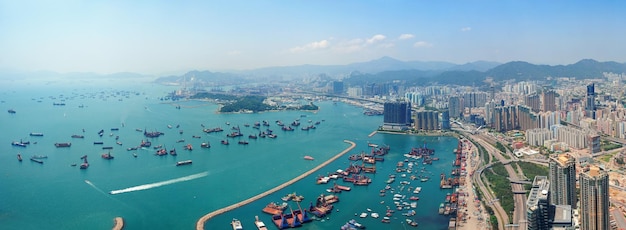 Luchtfoto van hong kong