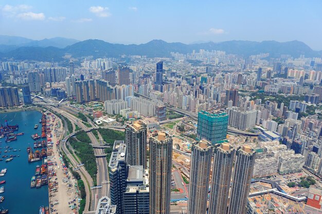 Luchtfoto van Hongkong