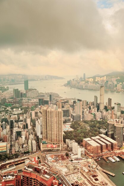 Luchtfoto van Hongkong