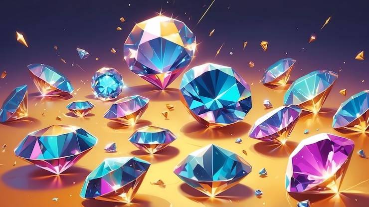 Gratis Foto luxe glans diamanten digitale kunst
