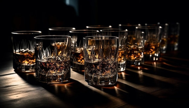 Luxe whiskyviering in de elegante bar gegenereerd door AI
