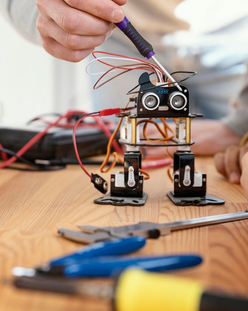 Gratis foto maak close-up robots